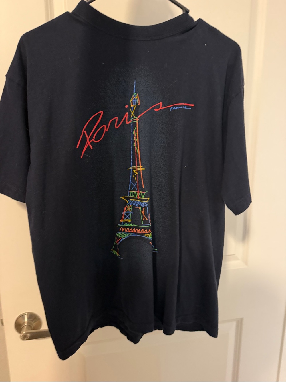 Paris Eiffel Tower Graphic T-Shirt - Black